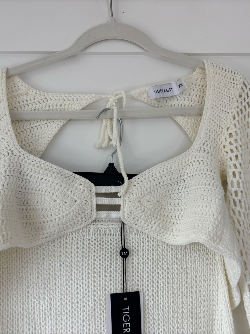 Tiger Mist Macauley White Crochet Top & Maxi Skirt Set - Picture 7 of 9